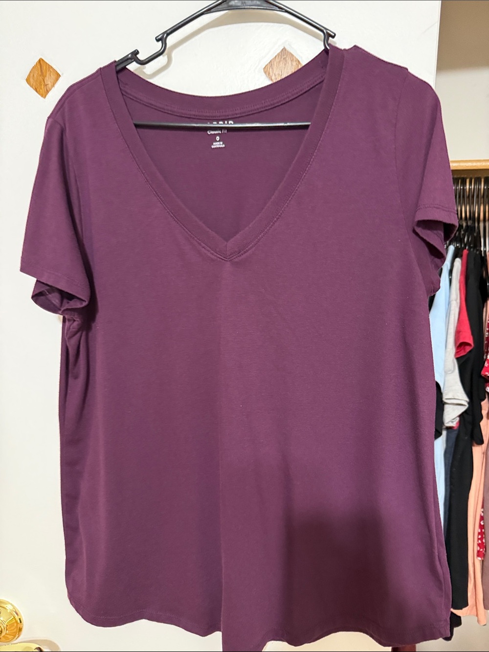 torrid Plum V-Neck Short Sleeve Tee